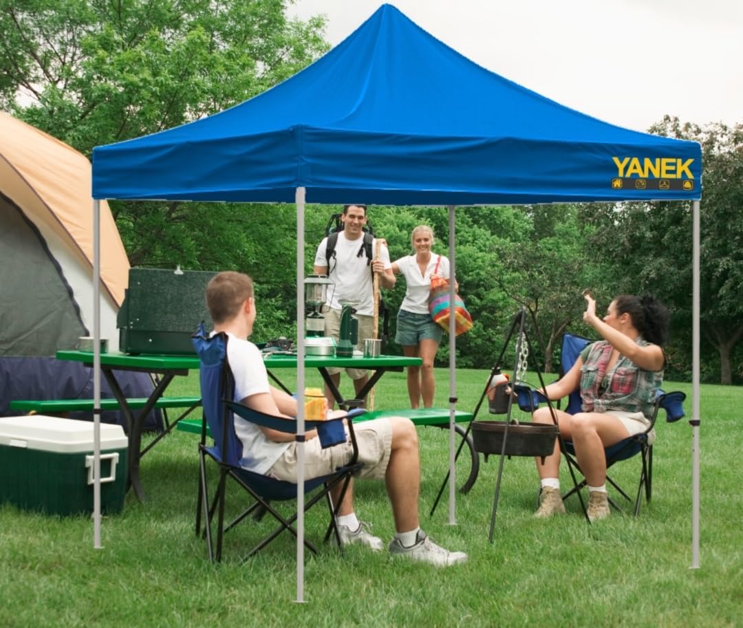 YANEK 3x3 Meter Gazebo Tent – Durable 600D Waterproof Cloth Outdoor Shelter, Foldable Pop-Up Canopy, Perfect for Parties, Events, Camping, and BBQs – Heavy-Duty Backyard Tent (Red)