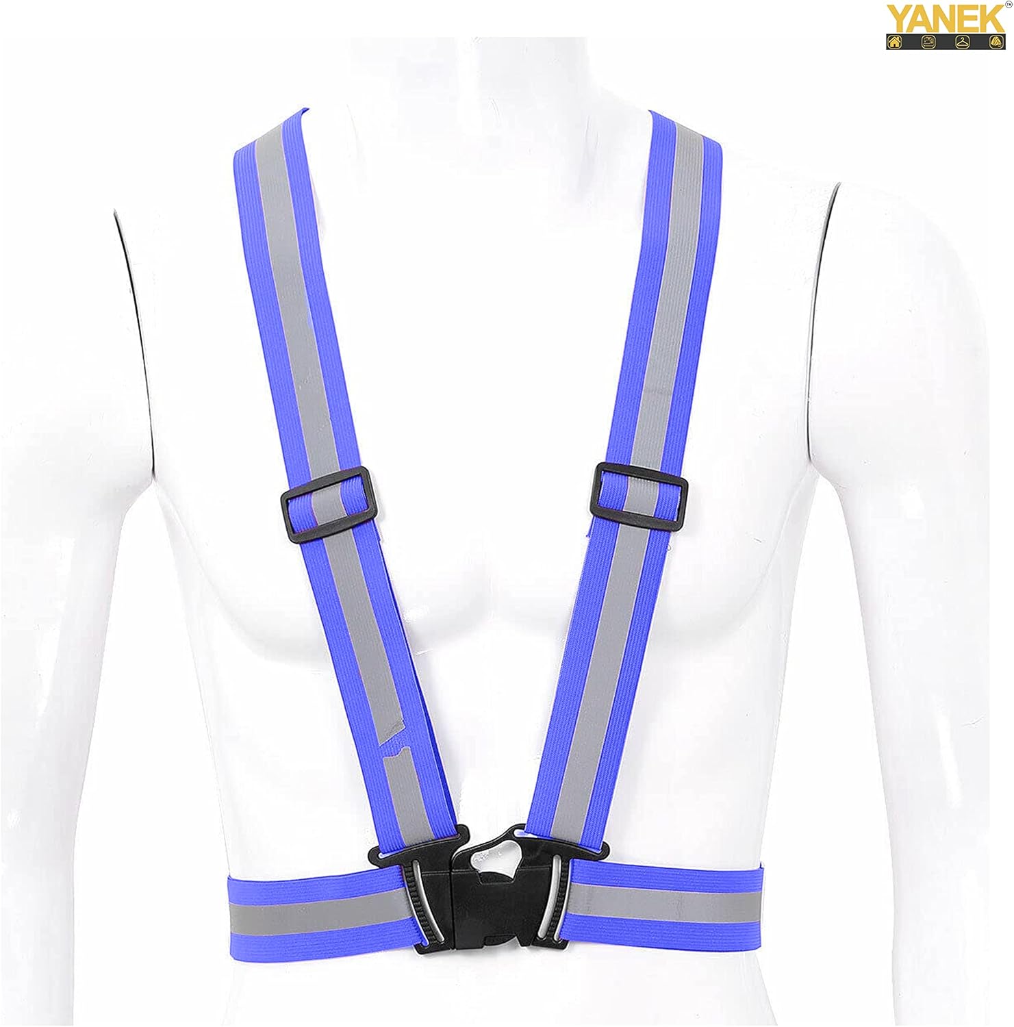 YANEK Reflective Safety Vest Belt – Adjustable High Visibility Strap for Running, Cycling, Walking & Outdoor Safety | Neon Green | Wholesale Sports Goods UAE.