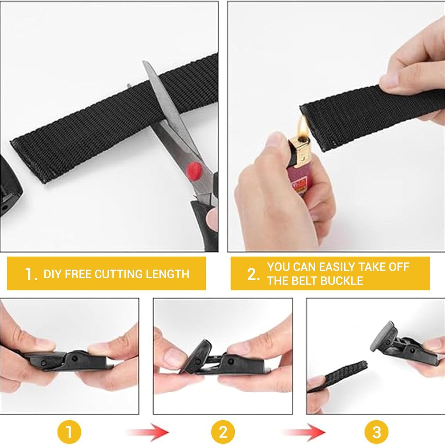 Yanek Men's Adjustable Work Belt Durable Nylon Canvas Metal-Free Buckle Effortless Airport Screening Ideal for Golf Travel Casual Wear Everyday Comfort Versatile Belt Design Easy Fit