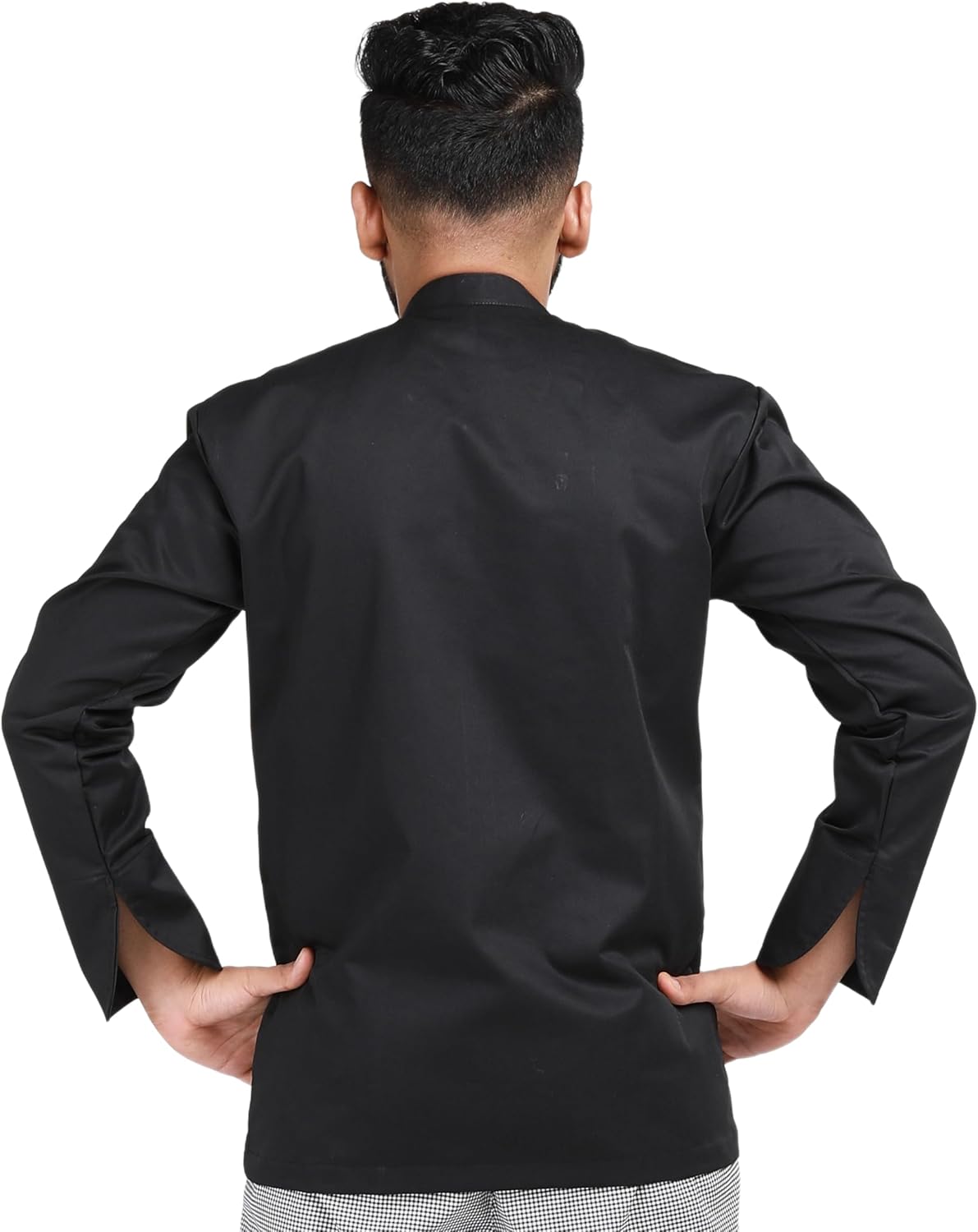 YANEK Men’s Chef Coat with Zipper – Breathable Cotton Blend, Durable Twill Fabric | Easy Care Kitchen Uniform | Wholesale Kitchen Uniforms UAE.