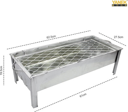 YANEK BBQ Grill – Galva Silver Portable Stainless Steel Grill | For Camping, Picnic, BBQ & Outdoor Cooking | Wholesale BBQ Grills UAE.