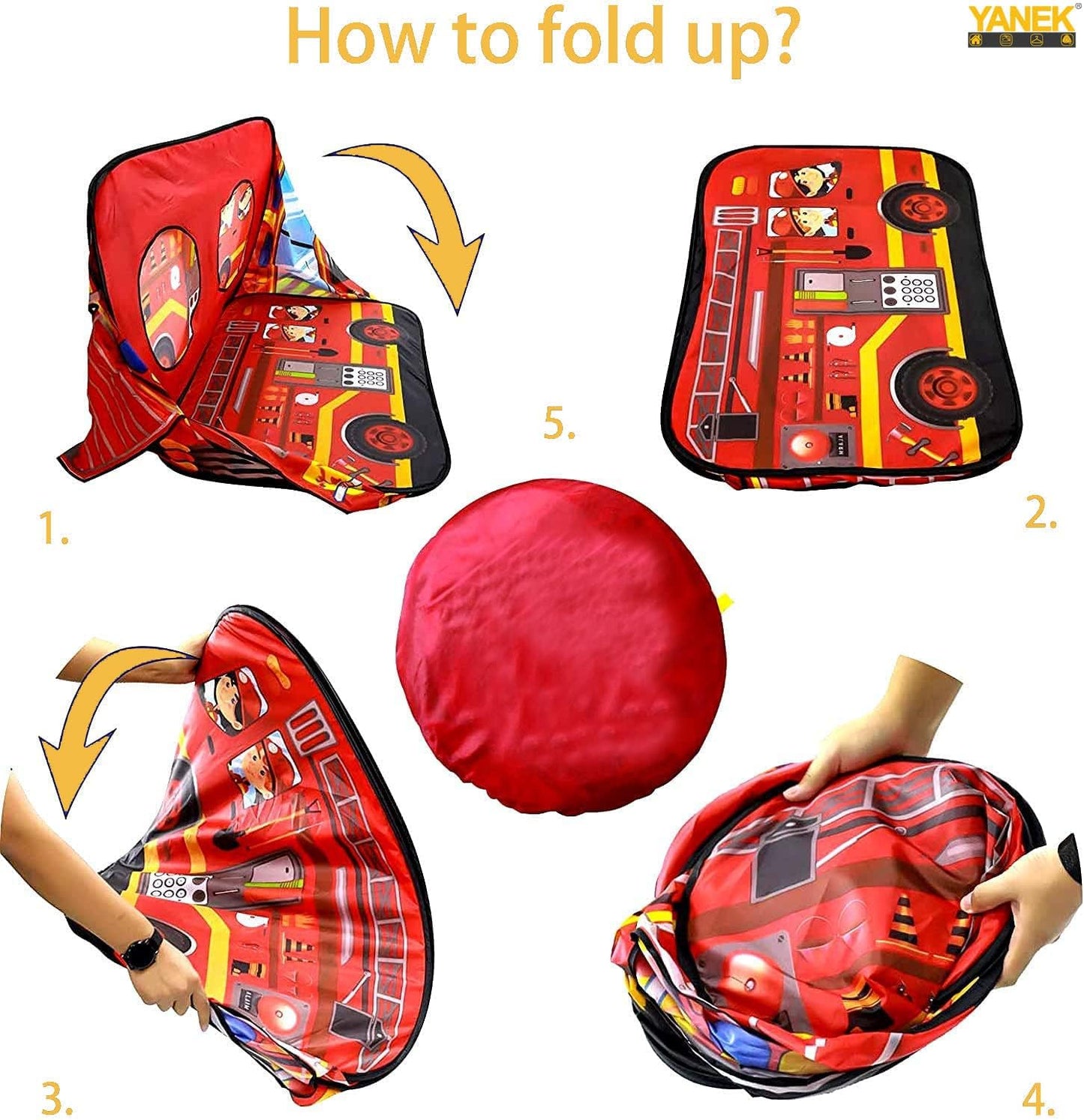 YANEK Kids Play Tent – School Bus | Foldable Indoor & Outdoor Tent with Carry Bag | Wholesale Camping Gear UAE.