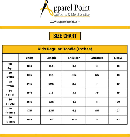 Yanek Plain Fleece Hoodie for Kids 300 GSM Soft & Cozy Warm Hooded for Boys & Girls,Outerwear,Ideal for School & Outdoor