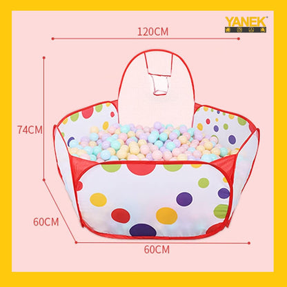 Yanek Ultimate Game Tent Pit Pool for Outdoor Fun – Multi-Use Playhouse with Built-In Pool, Perfect for Kids’ Backyard Play, Camping, and Family Gatherings