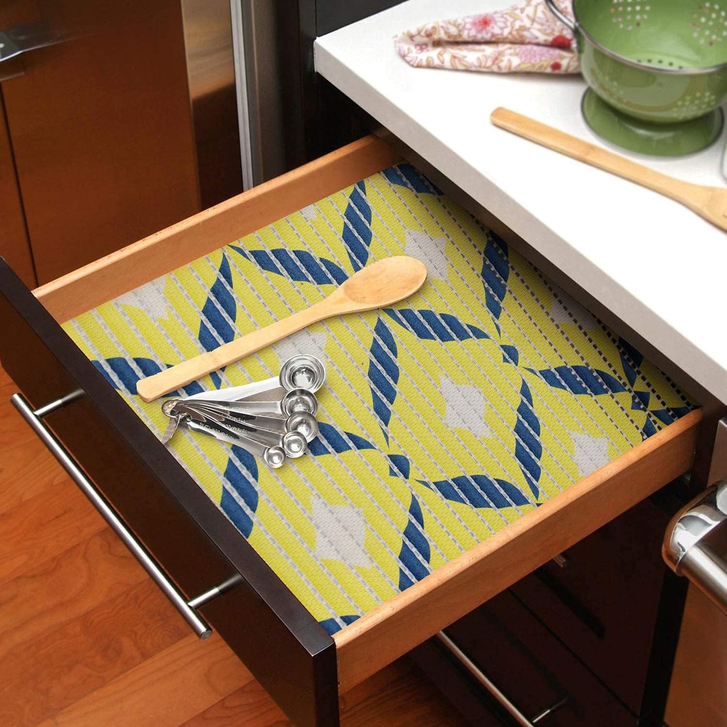 YANEK Multipurpose Mat | For Drawer, Shelf, Fridge, Floor | Best for indoor and Outdoor activities (Yellow, 180cm)