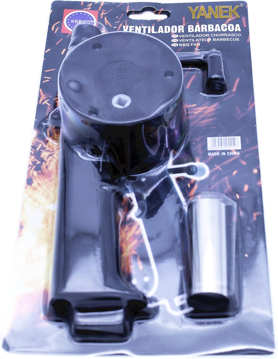YANEK BBQ Fan Air Blower – Manual Fire Starter for Charcoal Grills, Campfires & Outdoor Cooking | Camping, Picnic & More | Wholesale BBQ Grills & Fuel UAE.