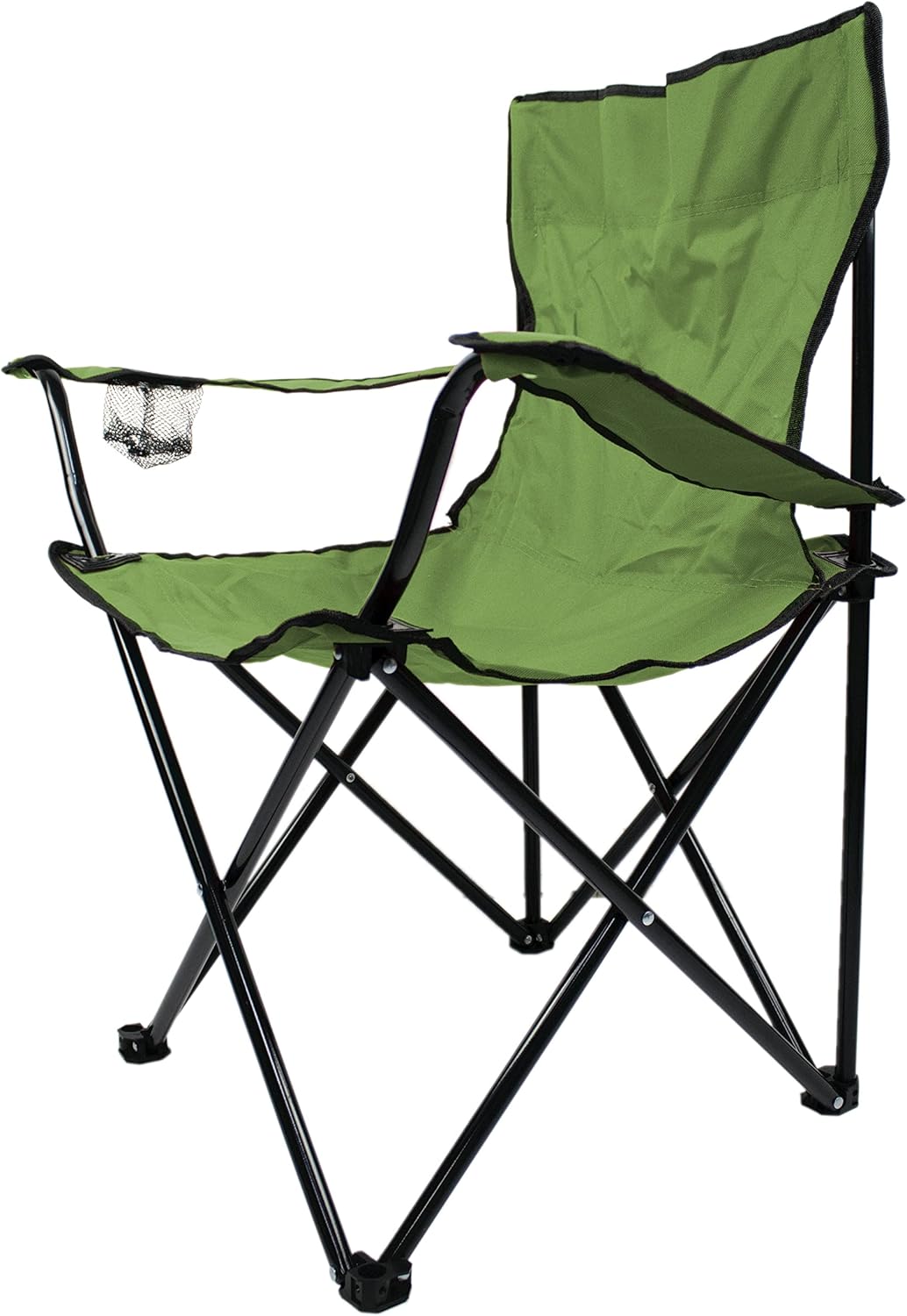 YANEK Folding Camping Chair with Cup Holder – Portable Outdoor Beach Chair with Carry Bag (Green) | BBQ, Camping & Picnic | Wholesale Camping Gear UAE.