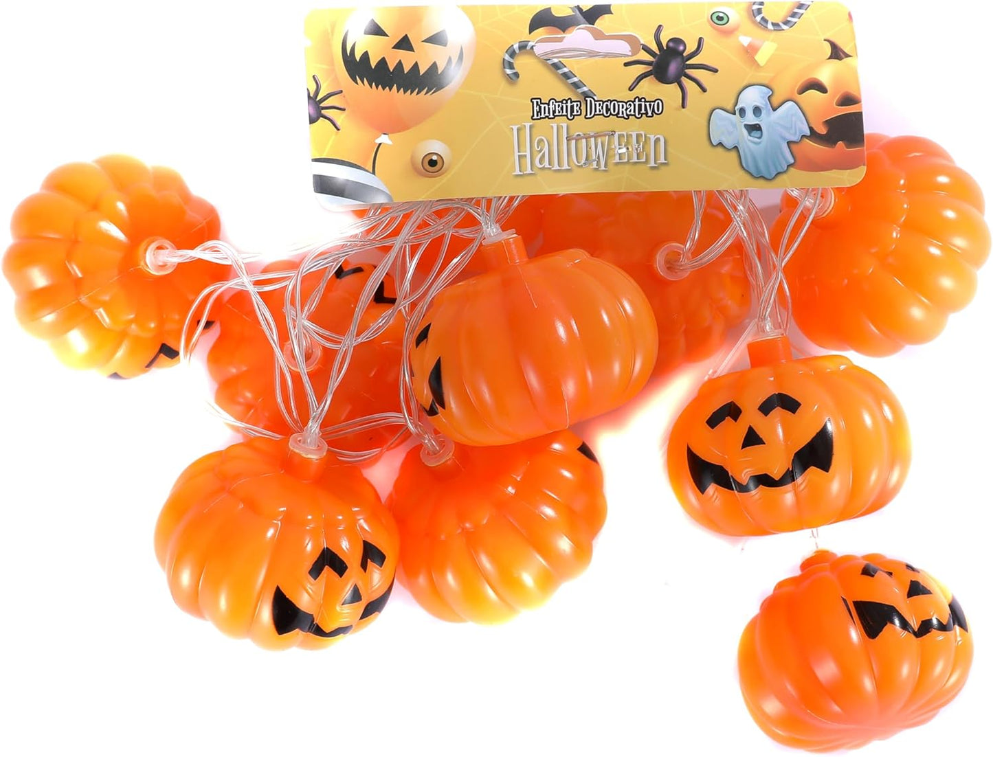 Yanek Halloween Pumpkin LED Lights 10-Piece Set