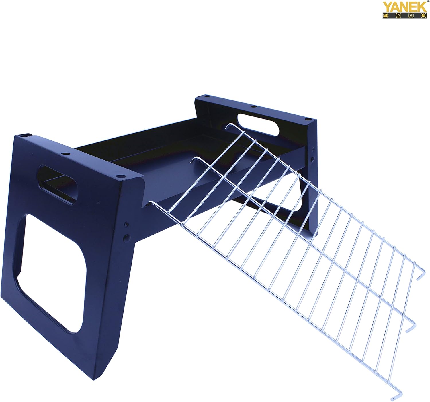YANEK Portable BBQ Grill – Foldable Stainless Steel Barbecue Pit with Handle | For Camping, Picnic & Outdoor Cooking | Wholesale BBQ Grills UAE