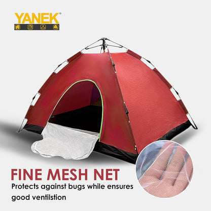 Yanek Waterproof Camping Dome Tent – 2-Person Outdoor Tent with Carry Bag, 1 Door & 1 Window, Compact 2 * 1.5 * 1.1m Lightweight & Portable, Perfect for Family Camping, Hiking & Travel Adventures