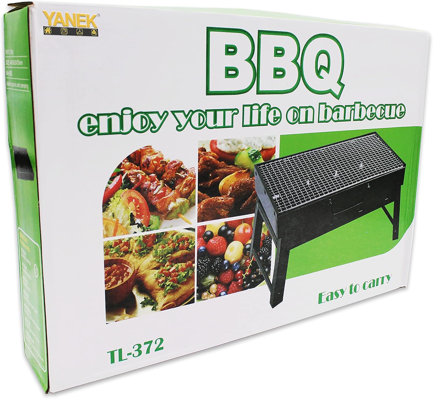 YANEK Portable BBQ Grill with Foldable Stand – Heavy-Duty Stainless Steel | Compact Outdoor Grill for Camping, Hiking, Tailgating & BBQ | Wholesale BBQ Grills UAE.