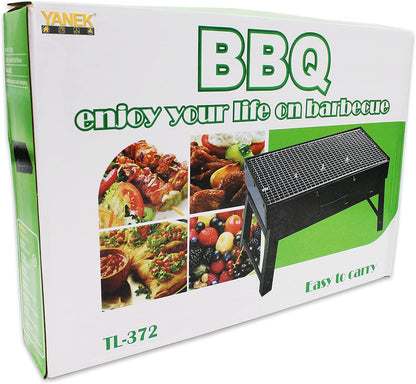 YANEK Portable BBQ Grill with Foldable Stand – Heavy-Duty Stainless Steel | Compact Outdoor Grill for Camping, Hiking, Tailgating & BBQ | Wholesale BBQ Grills UAE.
