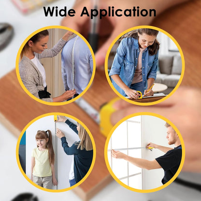 Yanek Steel Tape Measure with Auto Lock - Short Measuring Tape for Precision Measurements, Easy Read Markings, Compact Design & Easy Storage - Ideal for DIY, Construction, & Home Use (3M/10FT)