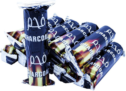YANEK Magic Coal – 100 Pcs Charcoal Tablets (33mm) | For Shisha, Bakhour, BBQ & Outdoor Use | Wholesale BBQ Grills & Fuel UAE.