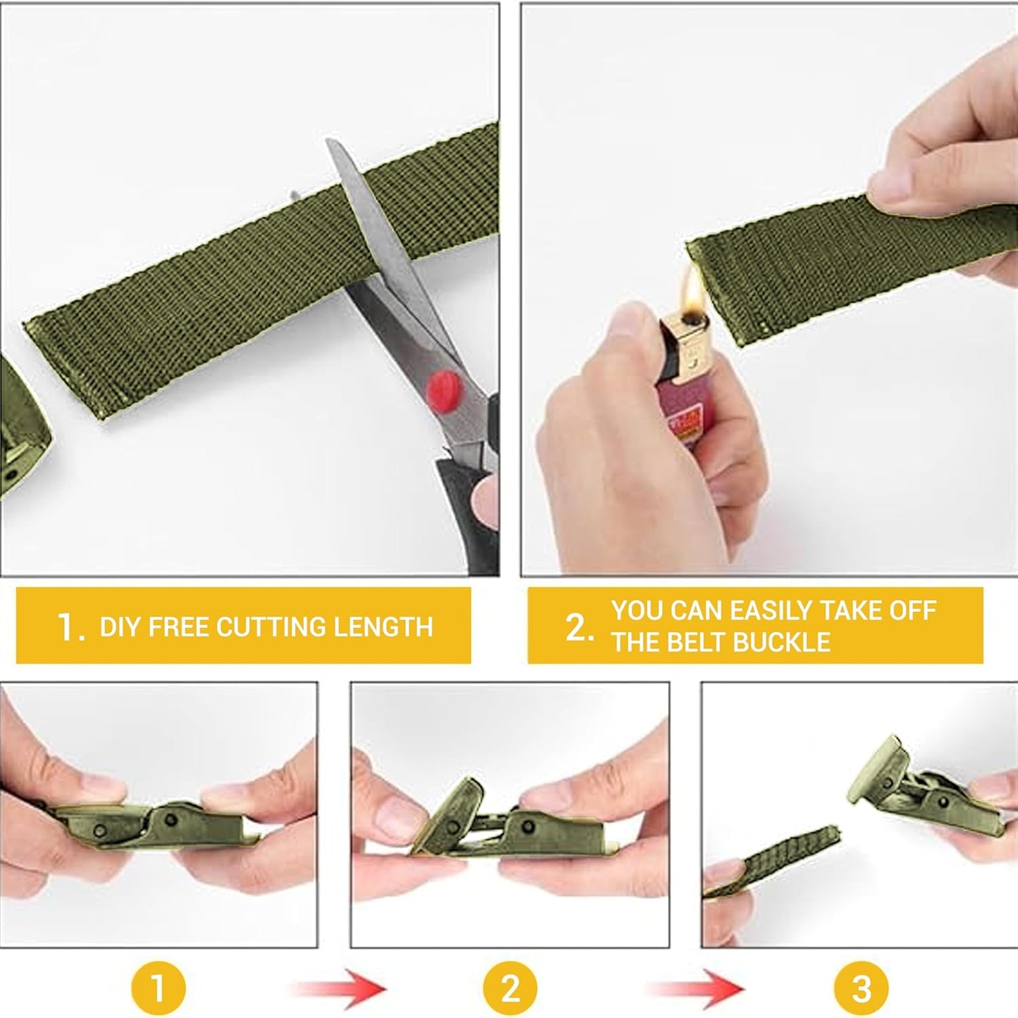 Yanek Men's Adjustable Work Belt Durable Nylon Canvas Metal-Free Buckle Effortless Airport Screening Ideal for Golf Travel Casual Wear Everyday Comfort Versatile Belt Design Easy Fit