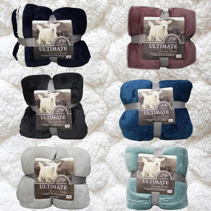 Yanek Polyester Micromink Summer Ac/Mild Winter/Heavy Winter Sherpa Blanket Super Soft Flannel Solid/Plain (200 x 220, Mix Color).