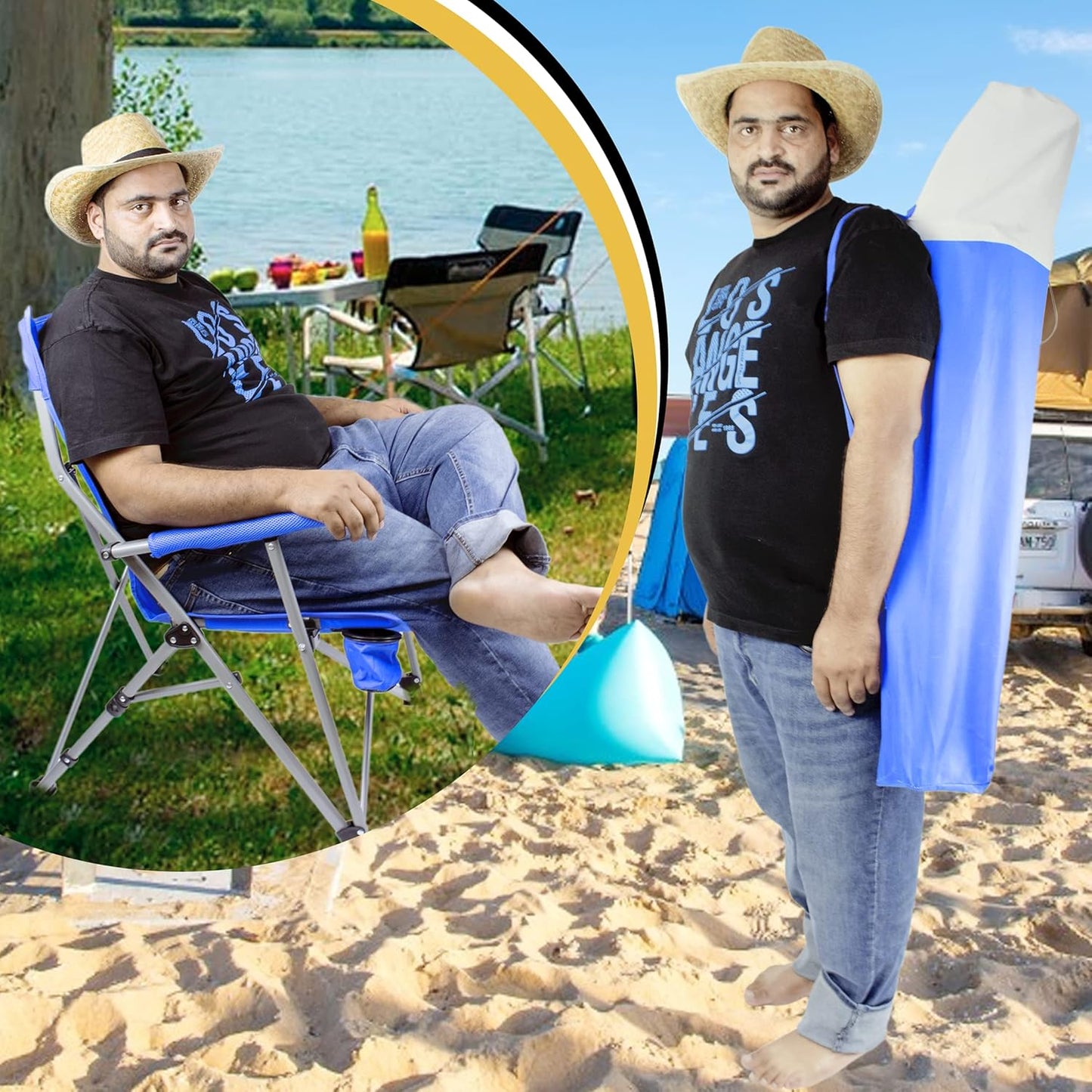 YANEK Foldable Heavy-Duty Camping Chair with Cup Holder – Portable Outdoor Chair with Carry Bag (Burgundy) | BBQ, Fishing & Beach | Wholesale Outdoor Equipment UAE.