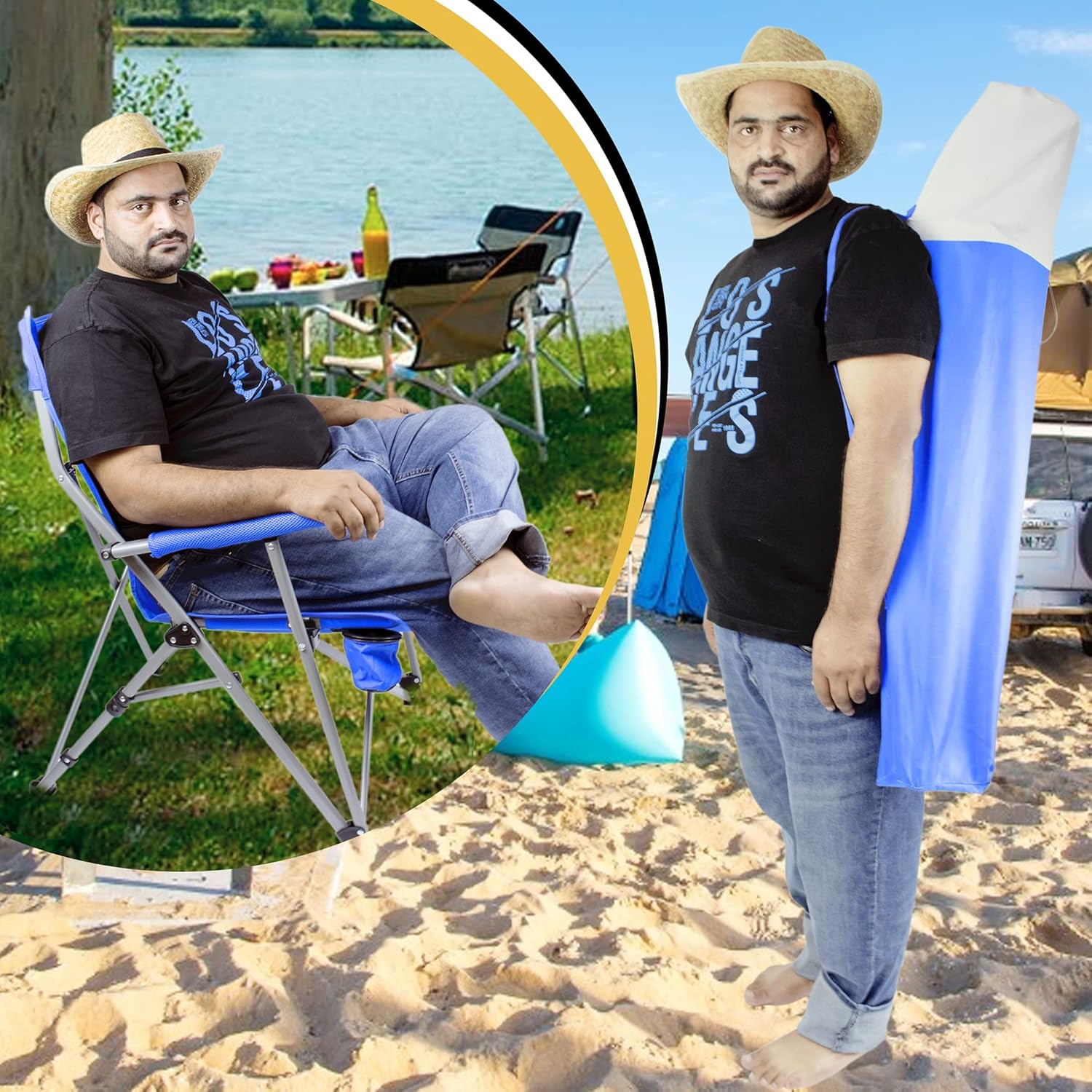 YANEK Foldable Heavy-Duty Camping Chair with Cup Holder – Portable Outdoor Chair with Carry Bag (Burgundy) | BBQ, Fishing & Beach | Wholesale Outdoor Equipment UAE.