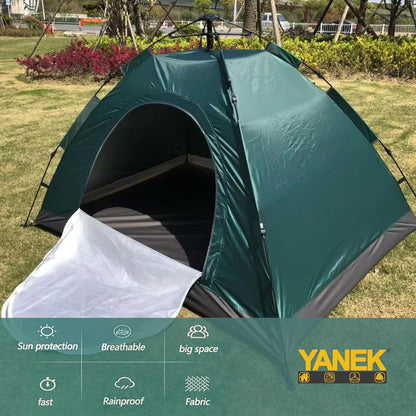 Yanek Waterproof Camping Dome Tent – 2-Person Outdoor Tent with Carry Bag, 1 Door & 1 Window, Compact 2 * 1.5 * 1.1m Lightweight & Portable, Perfect for Family Camping, Hiking & Travel Adventures