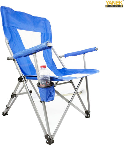YANEK Foldable Heavy-Duty Camping Chair with Cup Holder – Portable Outdoor Chair with Carry Bag (Burgundy) | BBQ, Fishing & Beach | Wholesale Outdoor Equipment UAE.