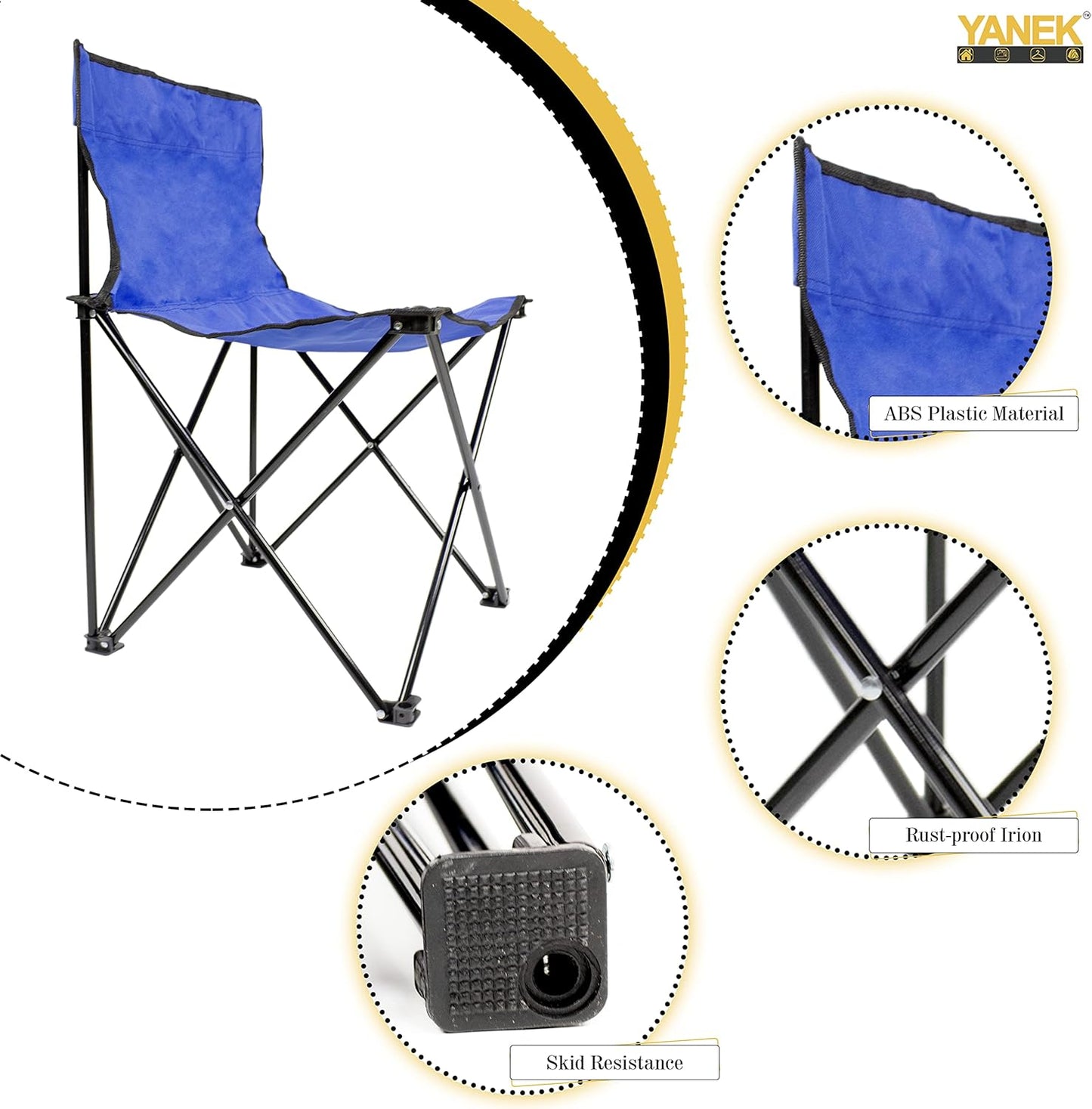 YANEK Foldable Camping Chair – Portable, Ultra-Light with Carry Bag (Red) | BBQ, Beach & Outdoor | Wholesale Camping Gear UAE.