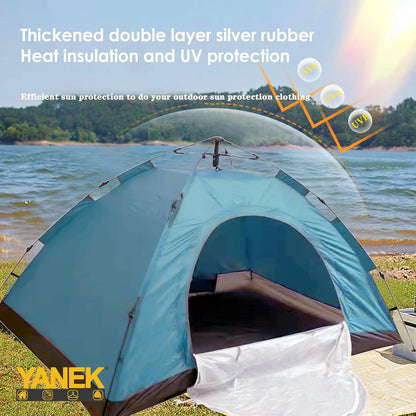 Yanek Waterproof Camping Dome Tent – 2-Person Outdoor Tent with Carry Bag, 1 Door & 1 Window, Compact 2 * 1.5 * 1.1m Lightweight & Portable, Perfect for Family Camping, Hiking & Travel Adventures
