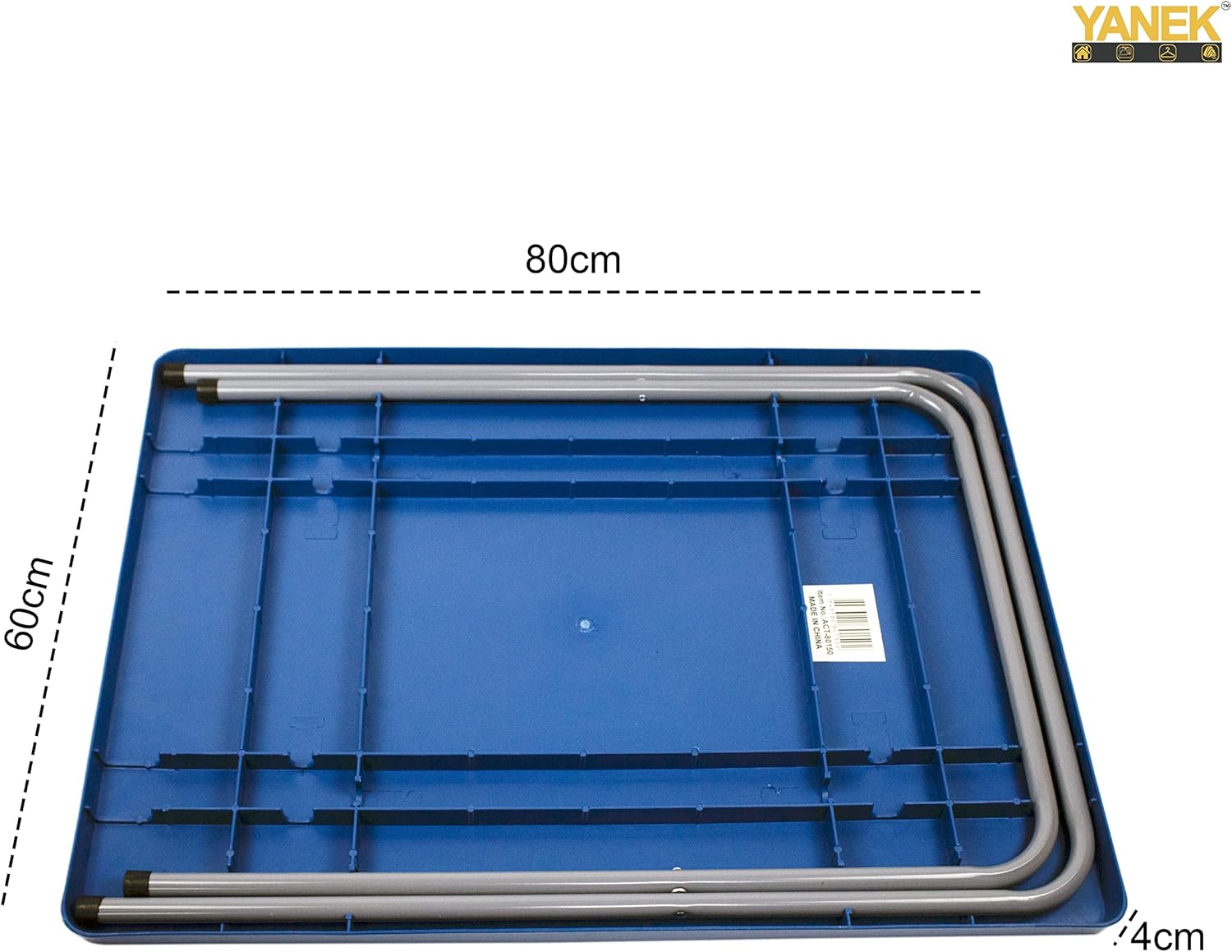 YANEK Foldable Camping Table – Portable Plastic Top with Steel Frame (80x60 cm) | BBQ, Camping & Outdoor | Wholesale Camping Gear UAE.