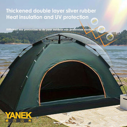 Yanek Waterproof Camping Dome Tent – 2-Person Outdoor Tent with Carry Bag, 1 Door & 1 Window, Compact 2 * 1.5 * 1.1m Lightweight & Portable, Perfect for Family Camping, Hiking & Travel Adventures