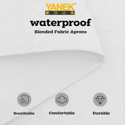 Yanek Adjustable Kitchen Apron for Women and Men – Waterproof Canvas Apron with Pockets, Ideal for Home, Restaurant, and Coffee House