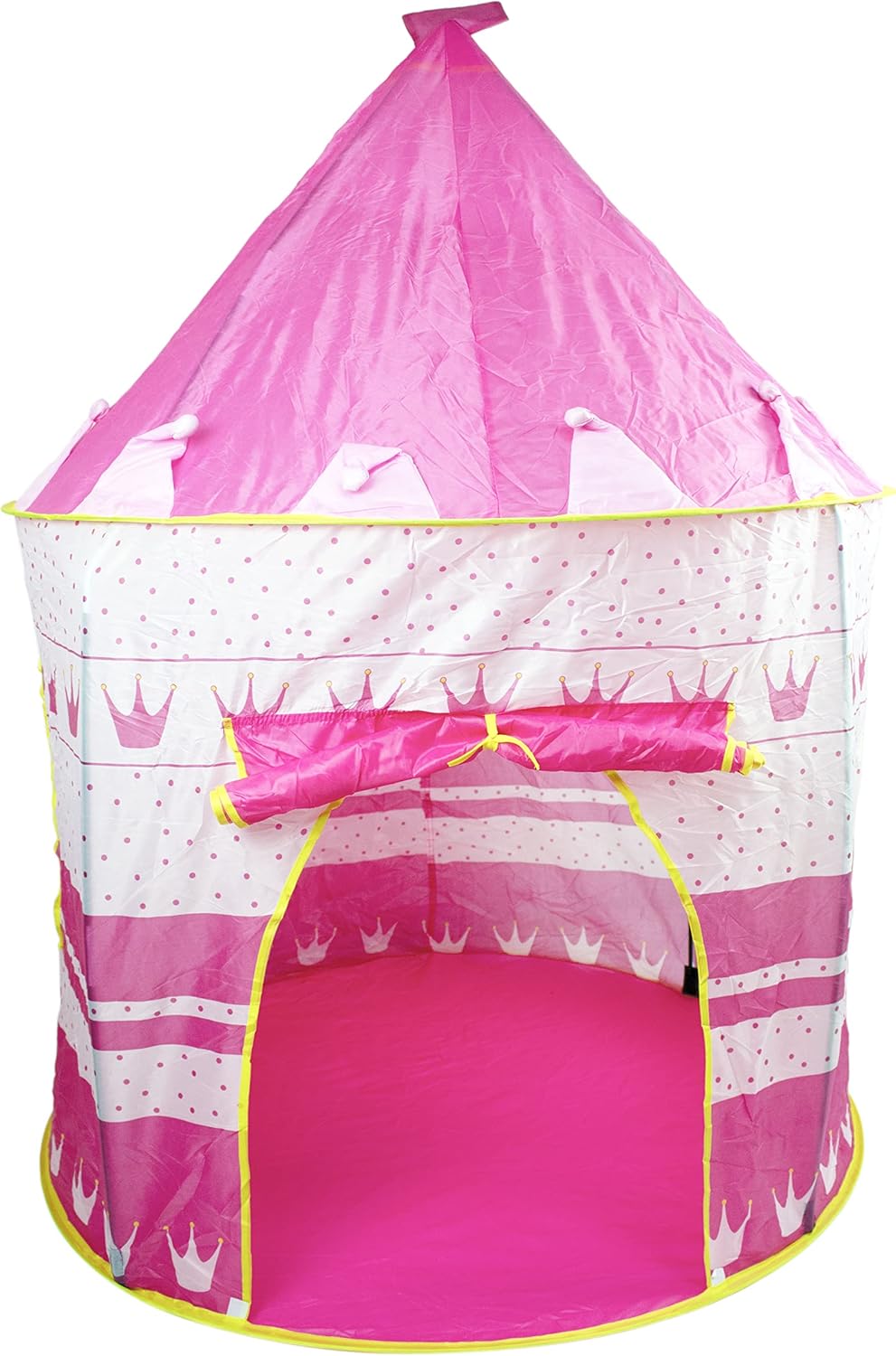 YANEK Kids Play Tent | Foldable Castle Playhouse | For Boys and Girls | For Indoor Games and Outdoor Camping | With Portable Carry Bag (Pink).