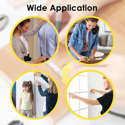 Yanek Steel Tape Measure with Auto Lock - Short Measuring Tape for Precision Measurements, Easy Read Markings, Compact Design & Easy Storage - Ideal for DIY, Construction, & Home Use (3M/10FT)