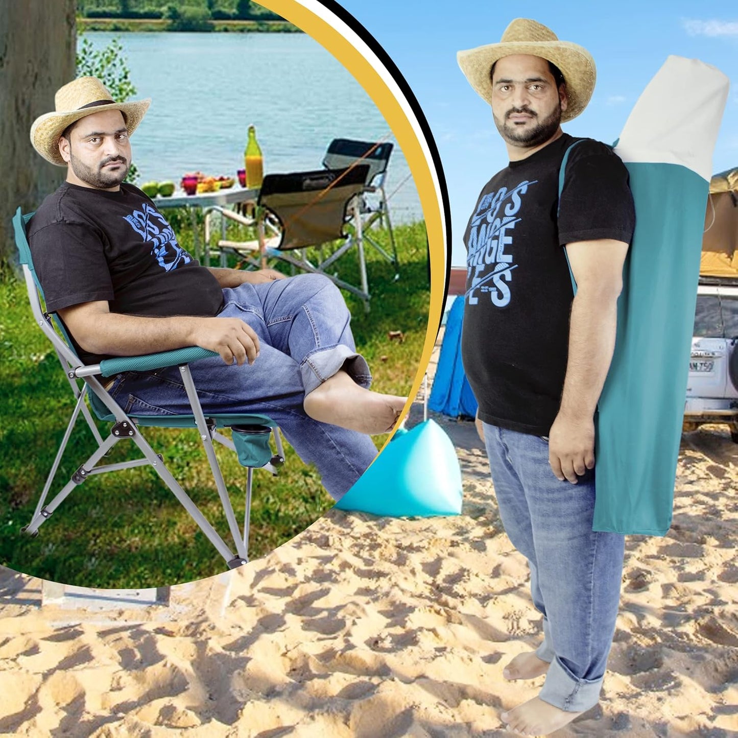 YANEK Foldable Heavy-Duty Camping Chair with Cup Holder – Portable Outdoor Chair with Carry Bag (Burgundy) | BBQ, Fishing & Beach | Wholesale Outdoor Equipment UAE.