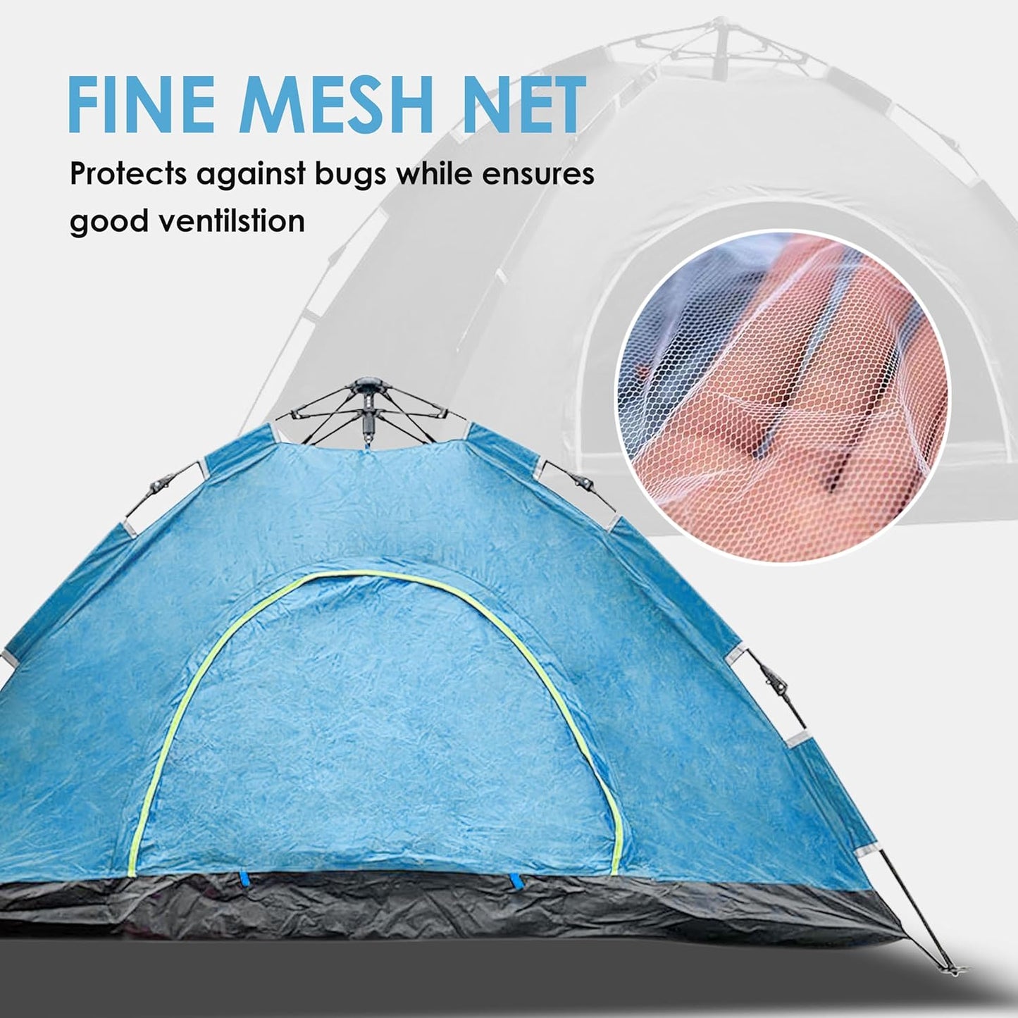 Yanek Waterproof Camping Dome Tent – 2-Person Outdoor Tent with Carry Bag, 1 Door & 1 Window, Compact 2 * 1.5 * 1.1m Lightweight & Portable, Perfect for Family Camping, Hiking & Travel Adventures