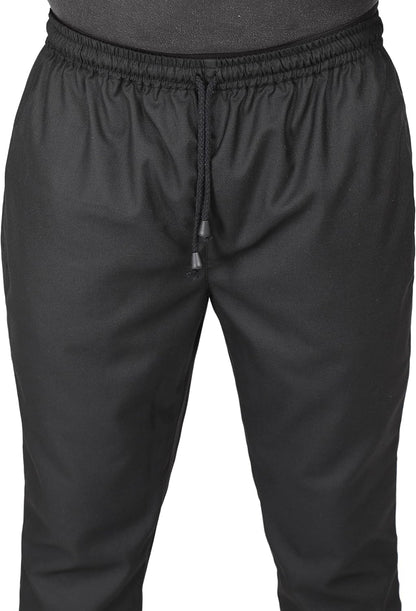 YANEK Chef Trousers | Unisex Regular Fit Chef Pants with Elastic Waistband & Drawstring | Kitchen Uniform for Men & Women | For Kitchen, Bakery, Café, Restaurant
