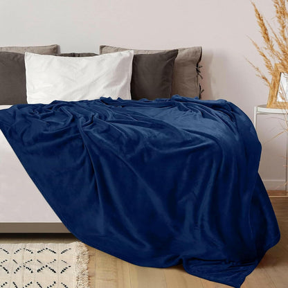 Yanek Fleece Blanket - Ultra Soft Microfiber Luxury Blanket for Couch, Sofa, Bed, Chair, and Travel (150 x 200, Plain-MixColor).