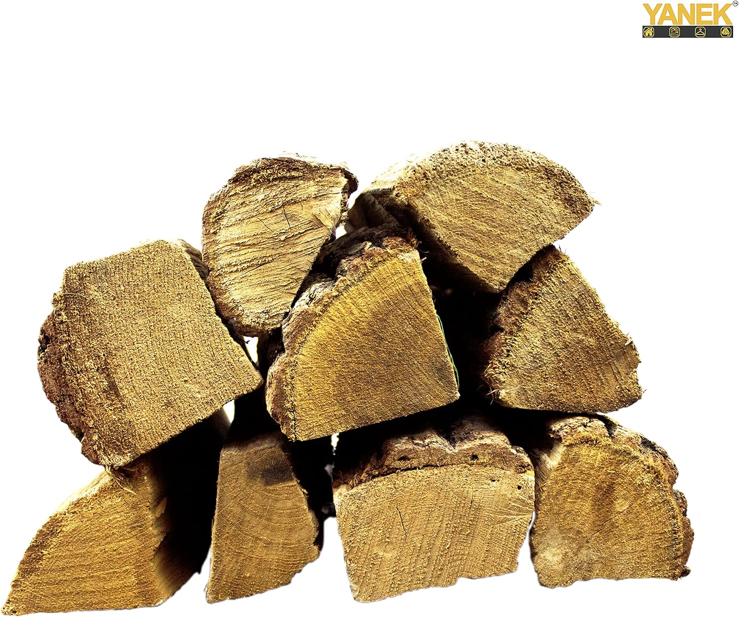 YANEK Firewood – 8KG European Dried Birch Wood Logs | For BBQ, Camping, Fire Pits & Outdoor Cooking | Wholesale BBQ Grills & Fuel UAE.