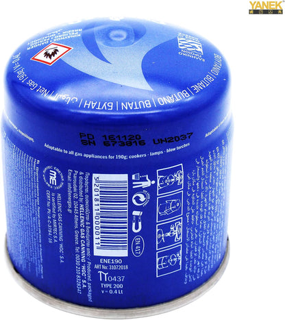 YANEK Butane Gas Cartridge – Pack of 4 (190g) | For Camping Stoves, Lamps & Soldering Torches | Wholesale BBQ Grills & Fuel UAE.