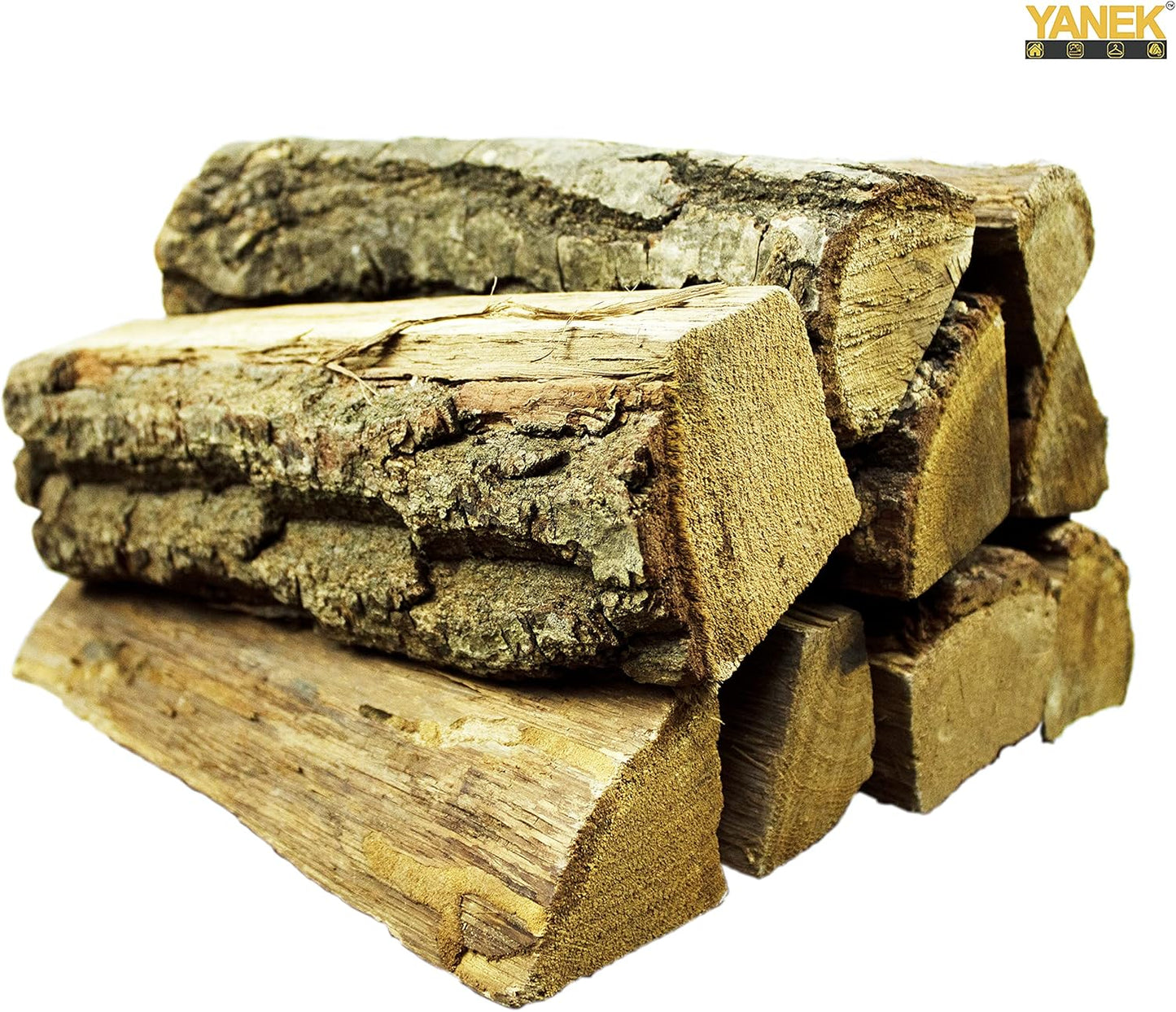 YANEK Firewood – 8KG European Dried Birch Wood Logs | For BBQ, Camping, Fire Pits & Outdoor Cooking | Wholesale BBQ Grills & Fuel UAE.