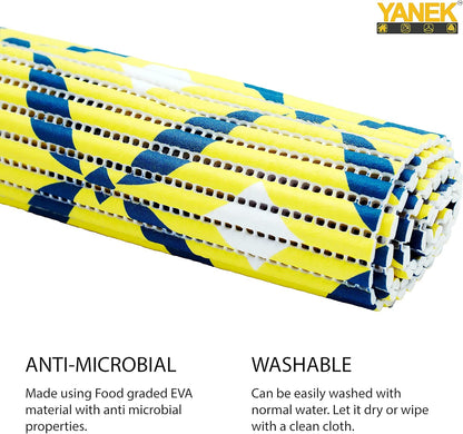 YANEK Multipurpose Mat | For Drawer, Shelf, Fridge, Floor | Best for indoor and Outdoor activities (Yellow, 180cm)